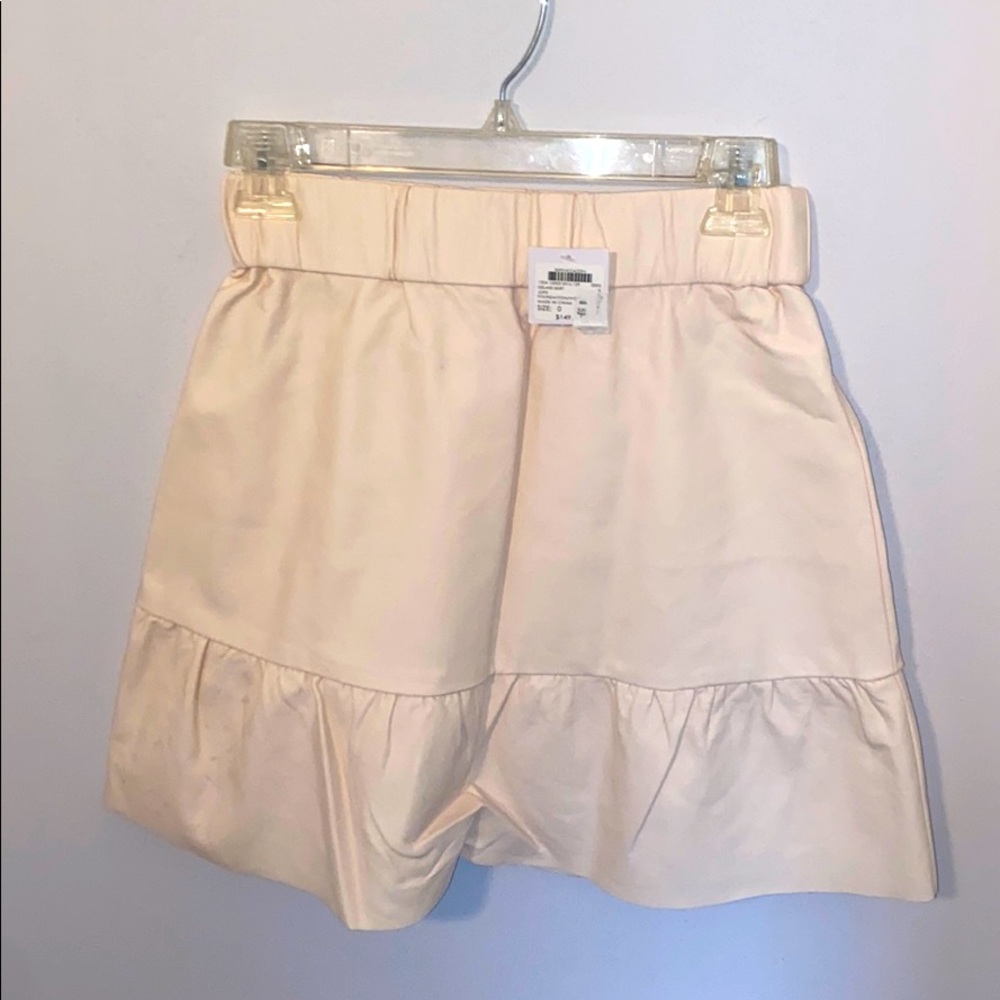 fake leather pink skirt